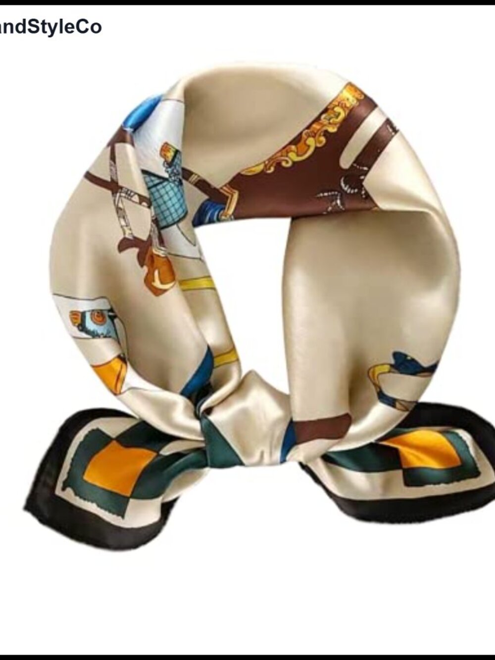 100% Mulberry Silk Scarf 21" Square Neckerchief with Gift Box